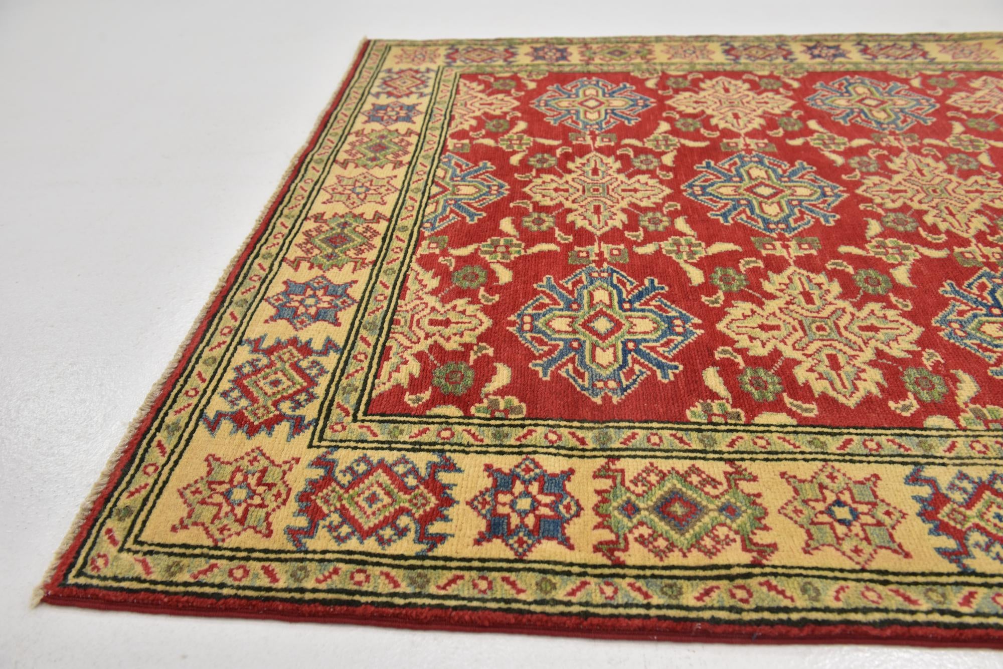 4' x 5' 9 Hand Knotted Kazak Rug