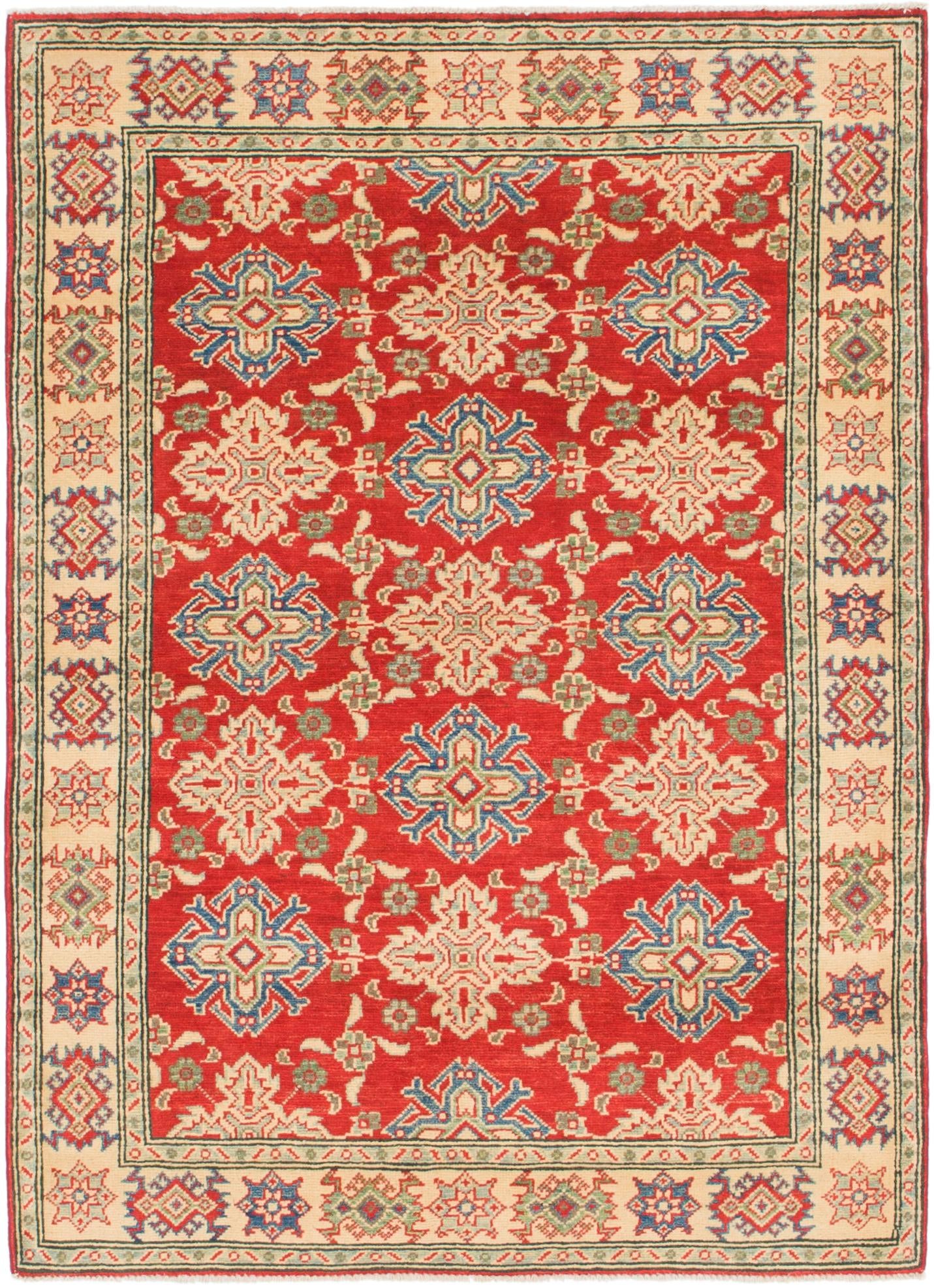 4' x 5' 9 Hand Knotted Kazak Rug