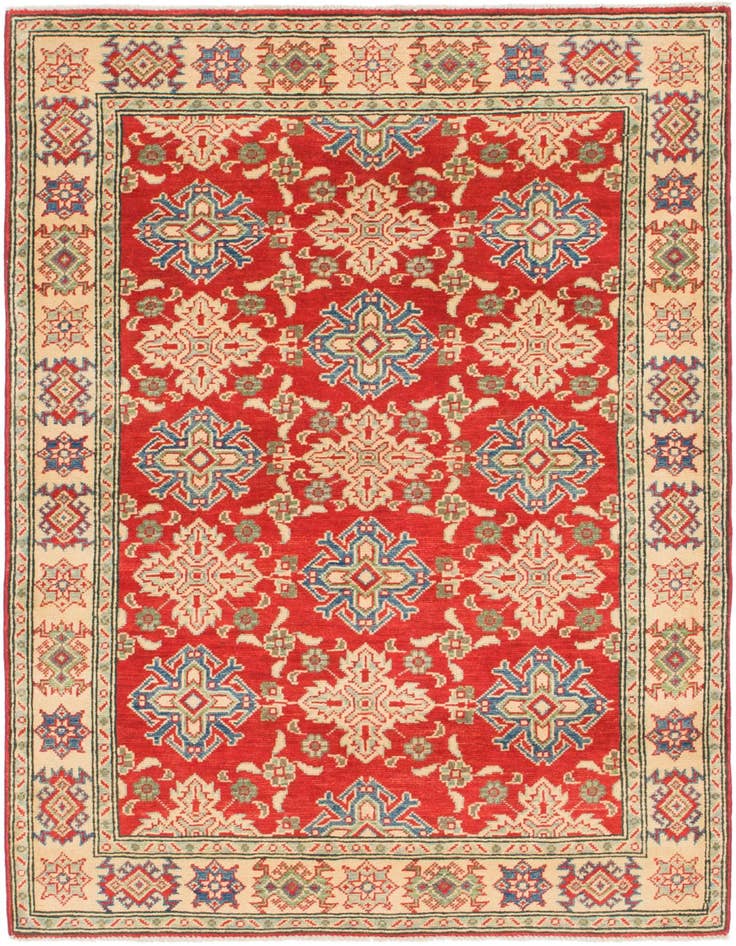 Detail image of 4' x 5' 9 Hand Knotted Kazak Rug