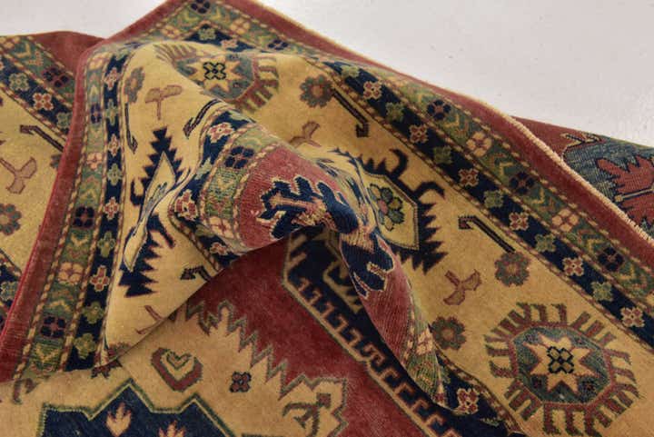 9' x 11' 3 Hand Knotted Kazak Rug