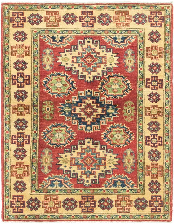 Detail image of 2' 7 x 4' 2 Hand Knotted Kazak Rug