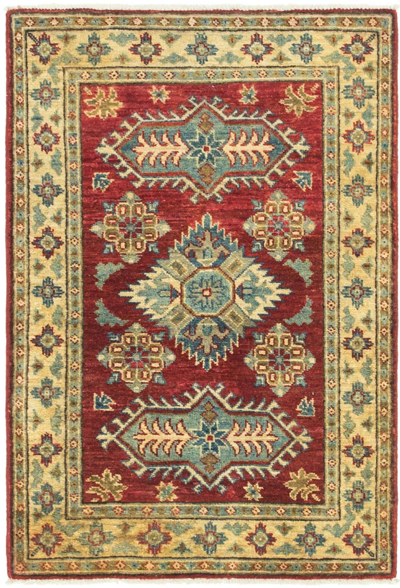 2' 8 x 4' Hand Knotted Kazak Rug
