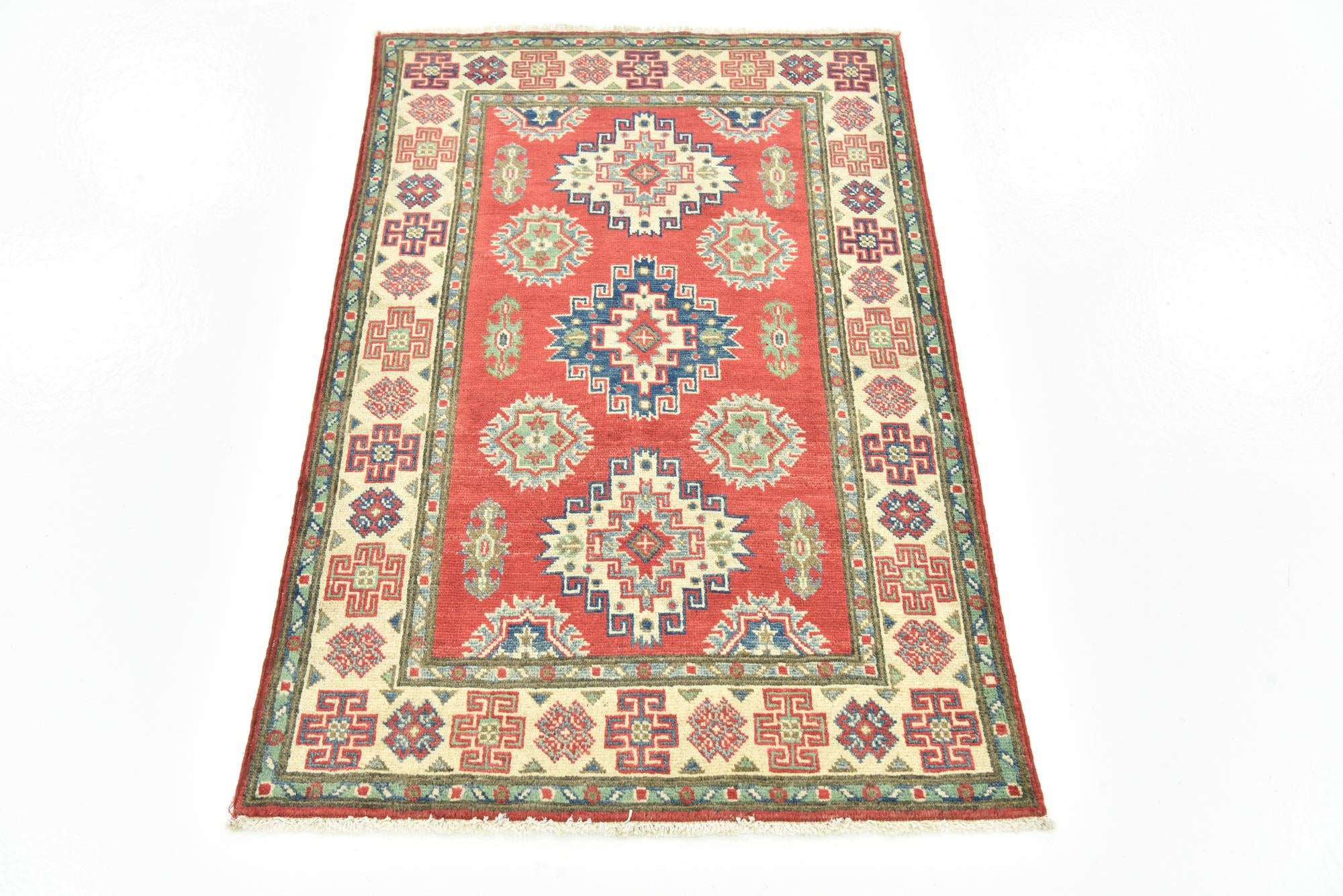 80cm x 125cm anudado a mano Kazak Alfombra