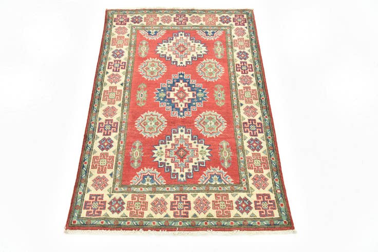 Detail image of 2' 8 x 4' 2 Hand Knotted Kazak Rug
