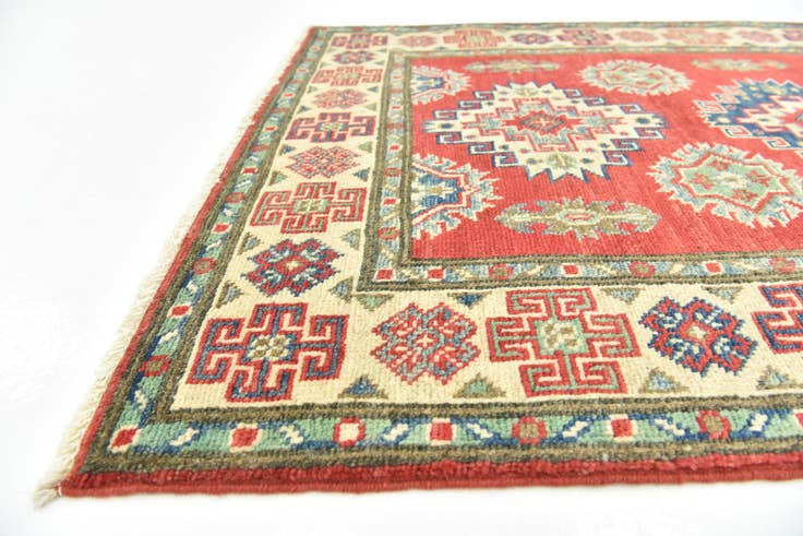 Detail image of 2' 8 x 4' 2 Hand Knotted Kazak Rug