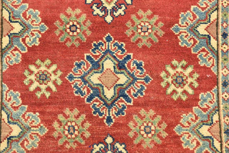 Detail image of 2' 9 x 4' 3 Hand Knotted Kazak Rug