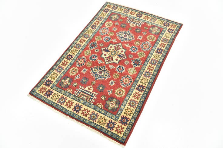 Detail image of 2' 7 x 4' Hand Knotted Kazak Rug