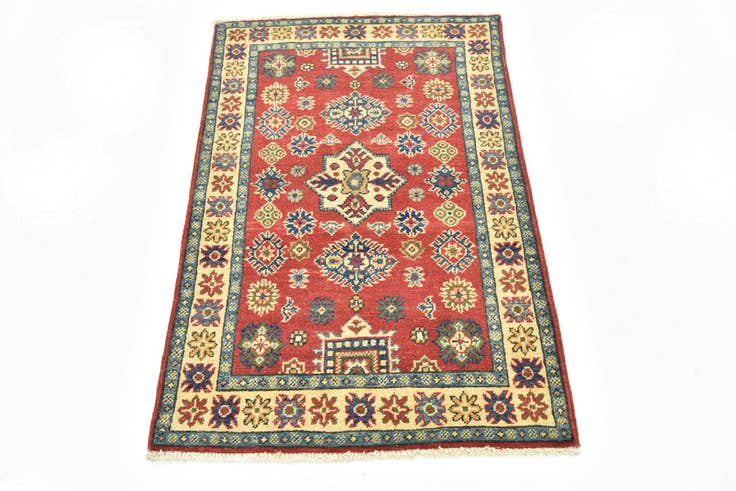 Detail image of 2' 7 x 4' Hand Knotted Kazak Rug