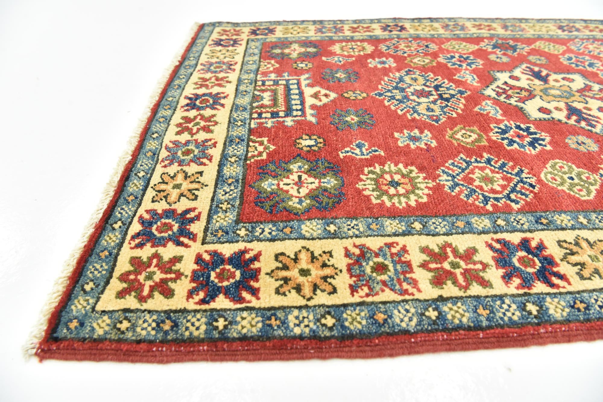 2' 7 x 4' Hand Knotted Kazak Rug