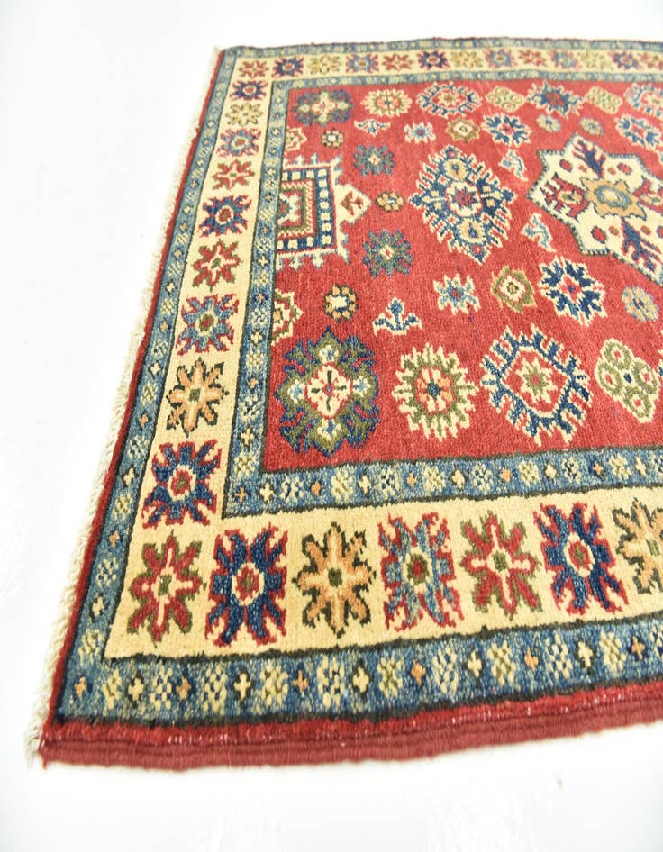 Detail image of 2' 7 x 4'  Hand Knotted Kazak Rug