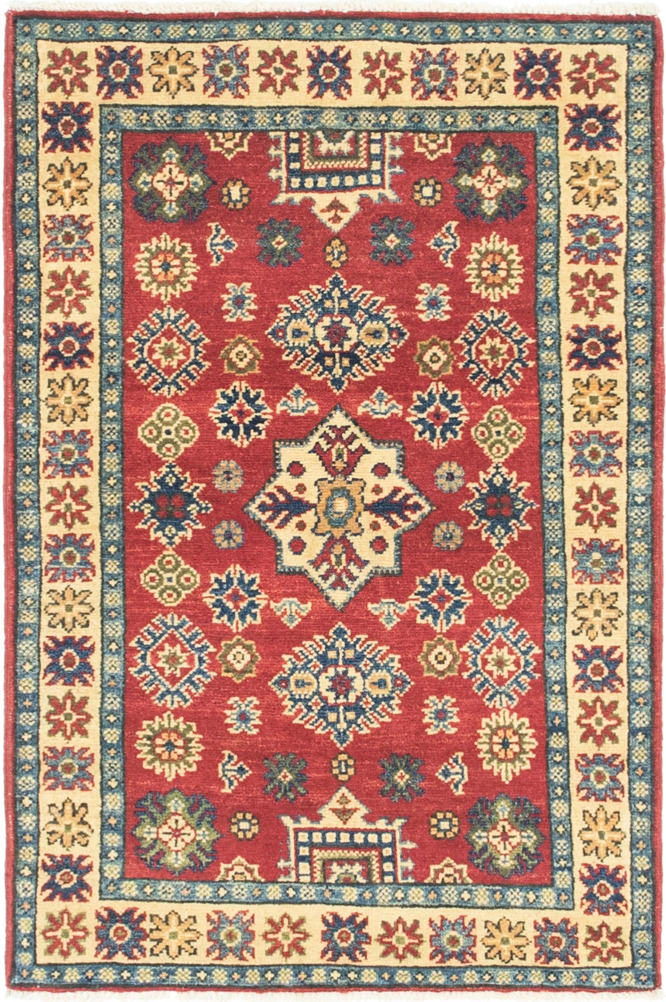 2' 7 x 4' Hand Knotted Kazak Rug