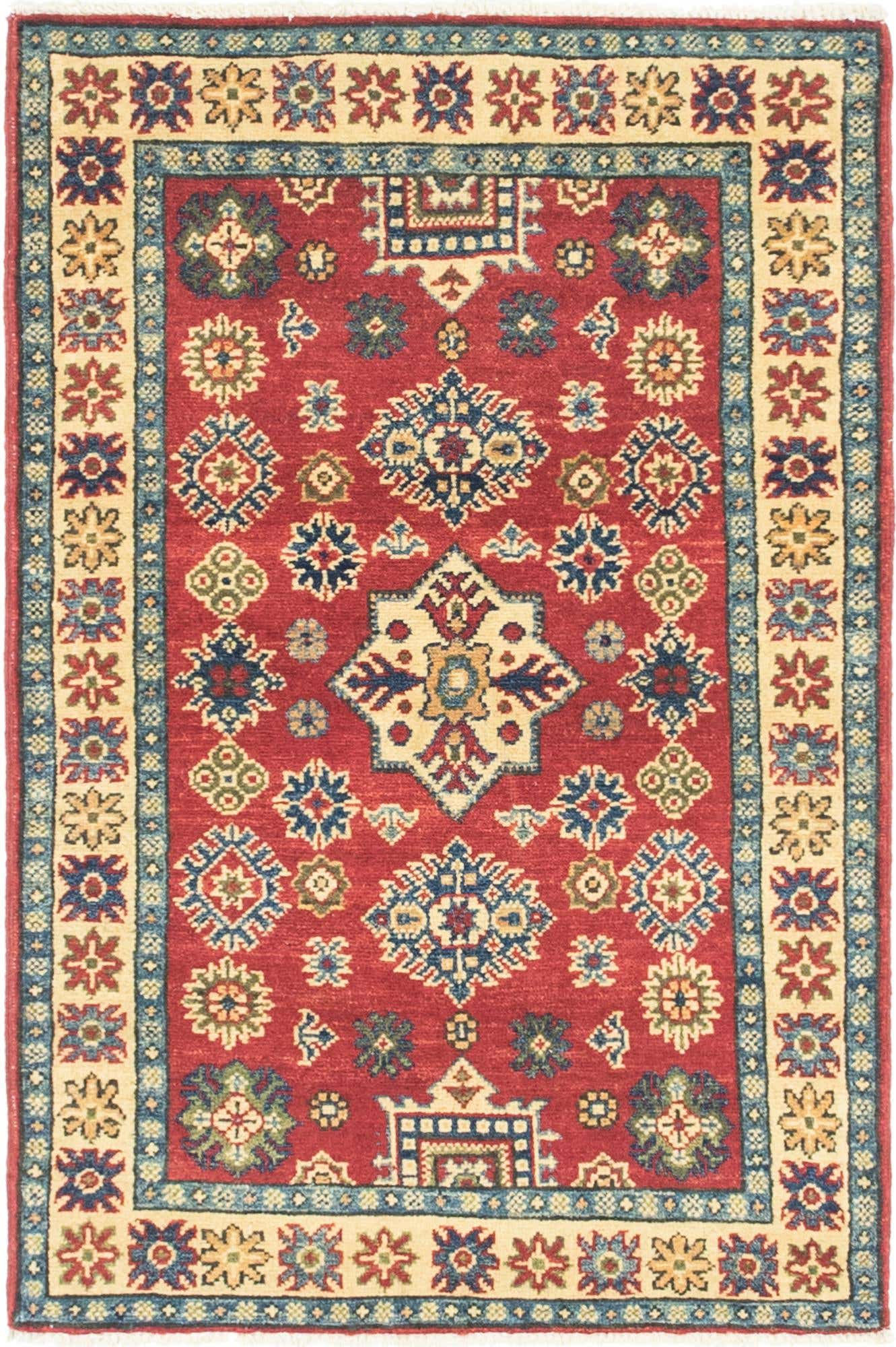 2' 7 x 4' Hand Knotted Kazak Rug