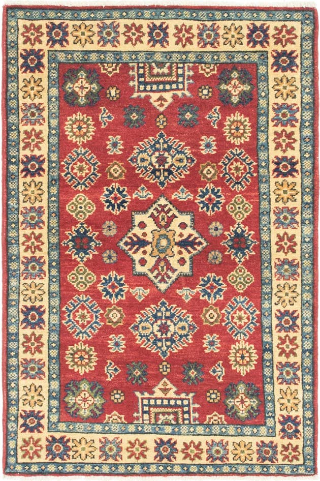Detail image of 2' 7 x 4' Hand Knotted Kazak Rug