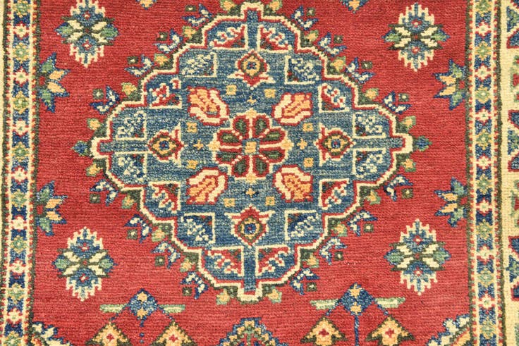 Detail image of 2' 8 x 3' 8 Hand Knotted Kazak Rug