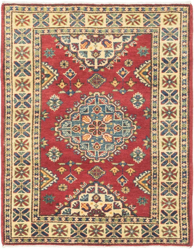 Detail image of 2' 8 x 3' 8 Hand Knotted Kazak Rug
