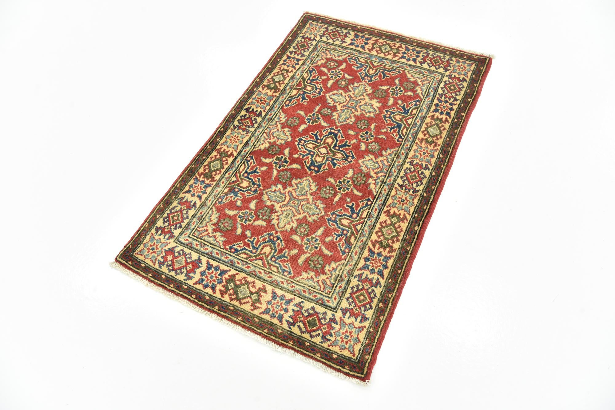 80cm x 125cm anudado a mano Kazak Alfombra