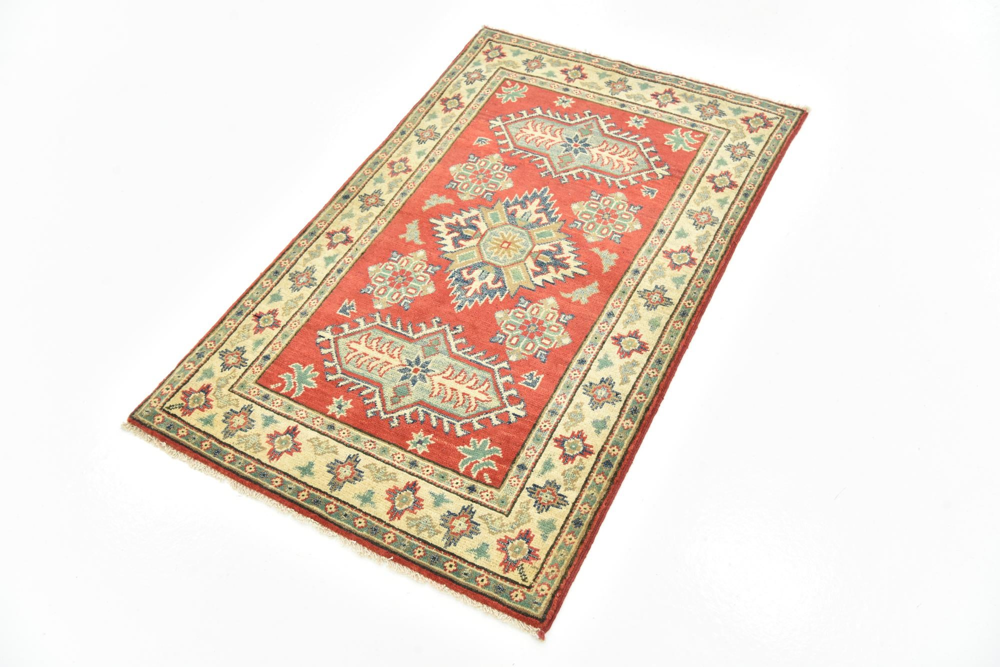 2' 9 x 4' 4 Hand Knotted Kazak Rug