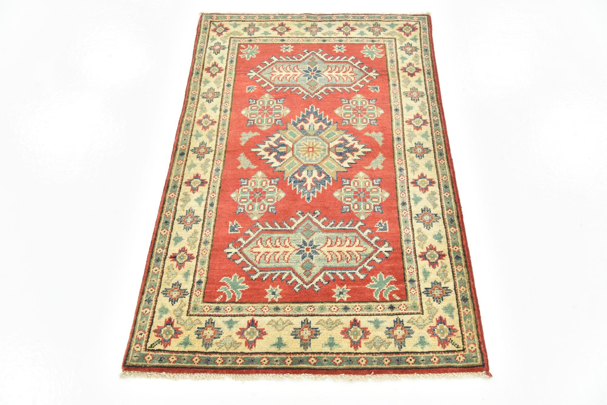 2' 9 x 4' 4 Hand Knotted Kazak Rug
