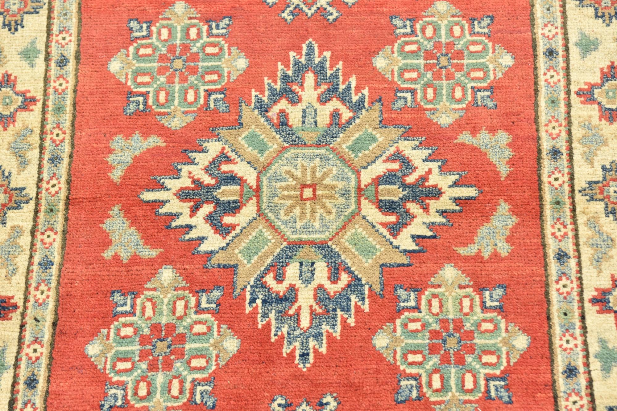 2' 9 x 4' 4 Hand Knotted Kazak Rug