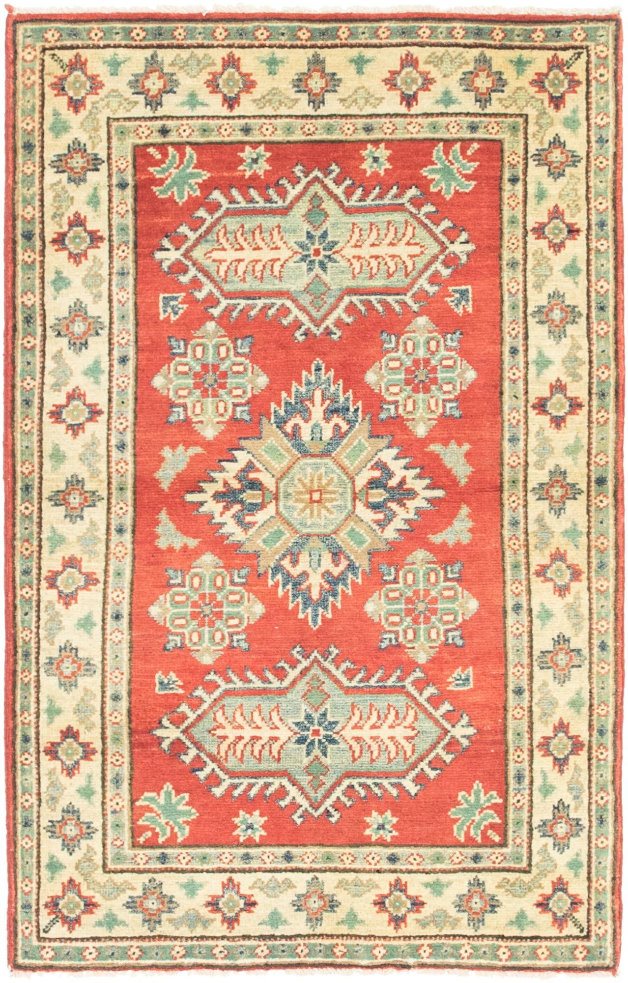 2' 9 x 4' 4 Hand Knotted Kazak Rug