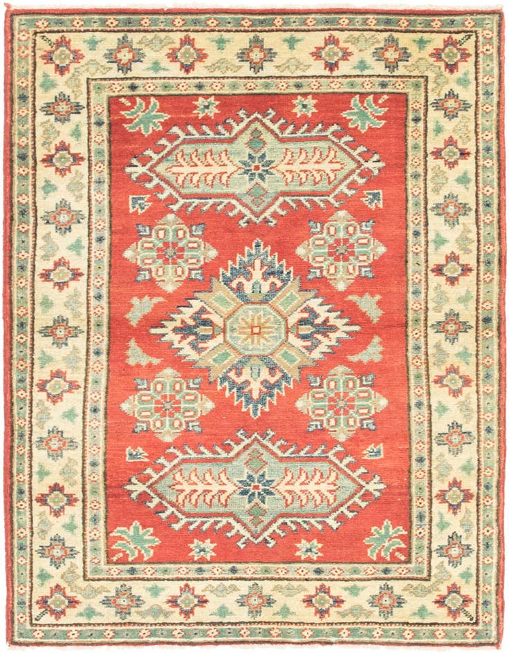 Detail image of 2' 9 x 4' 4 Hand Knotted Kazak Rug