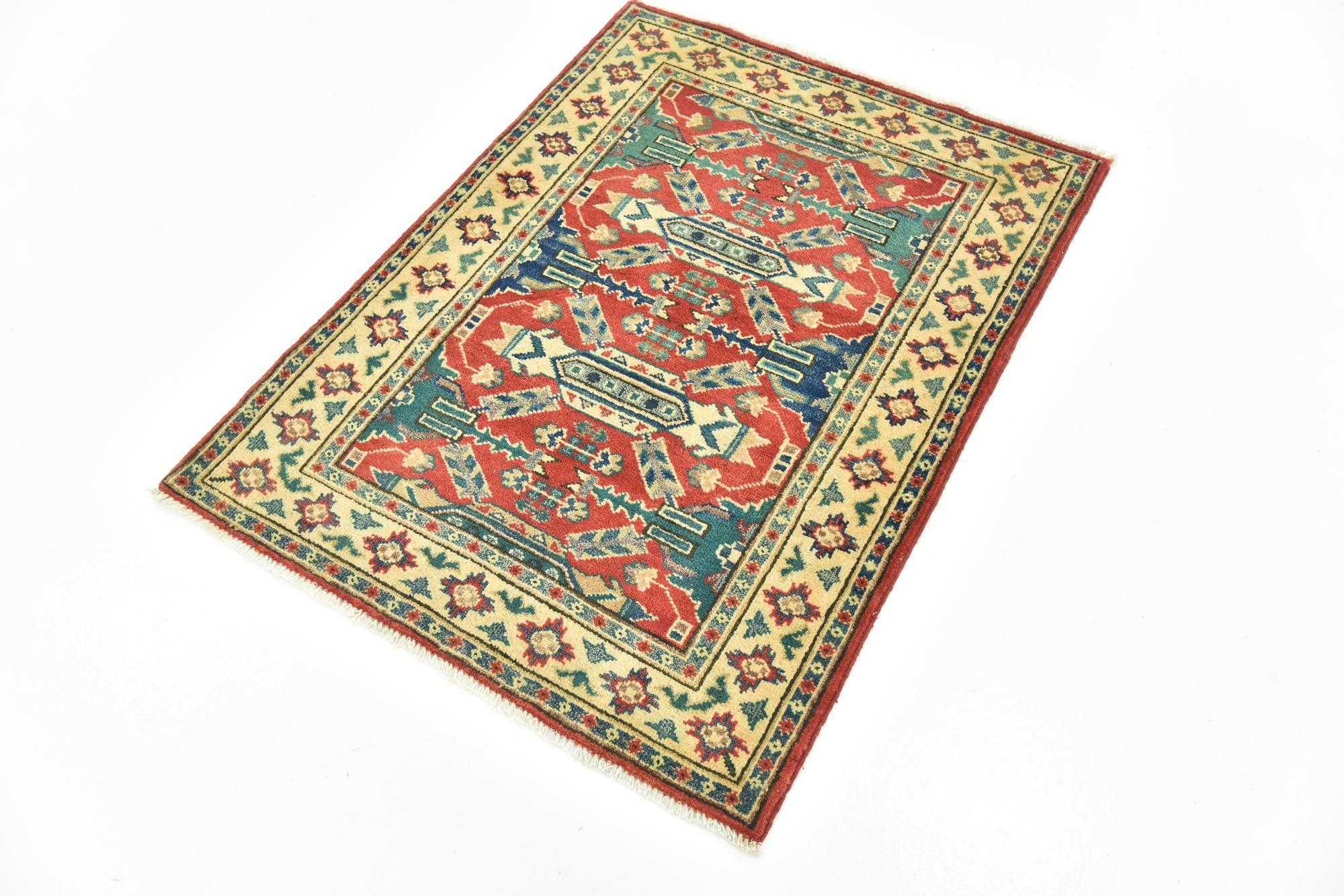 3' x 3' 10 Hand Knotted Kazak Rug