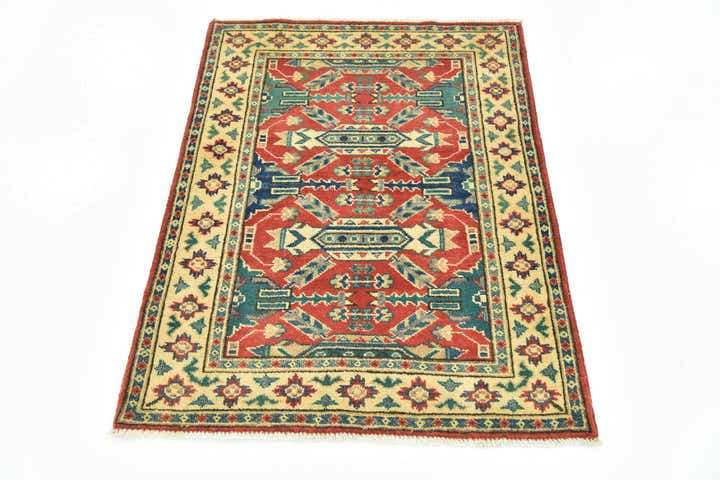 90cm x 115cm Handgeknüpft Kazak Teppich