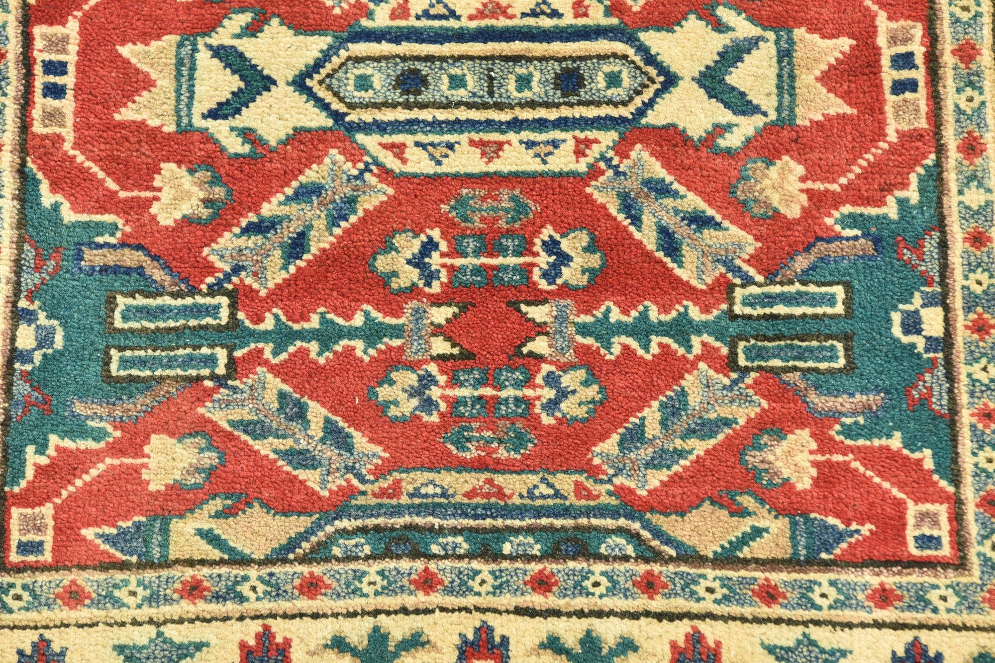 3' x 3' 10 Hand Knotted Kazak Rug