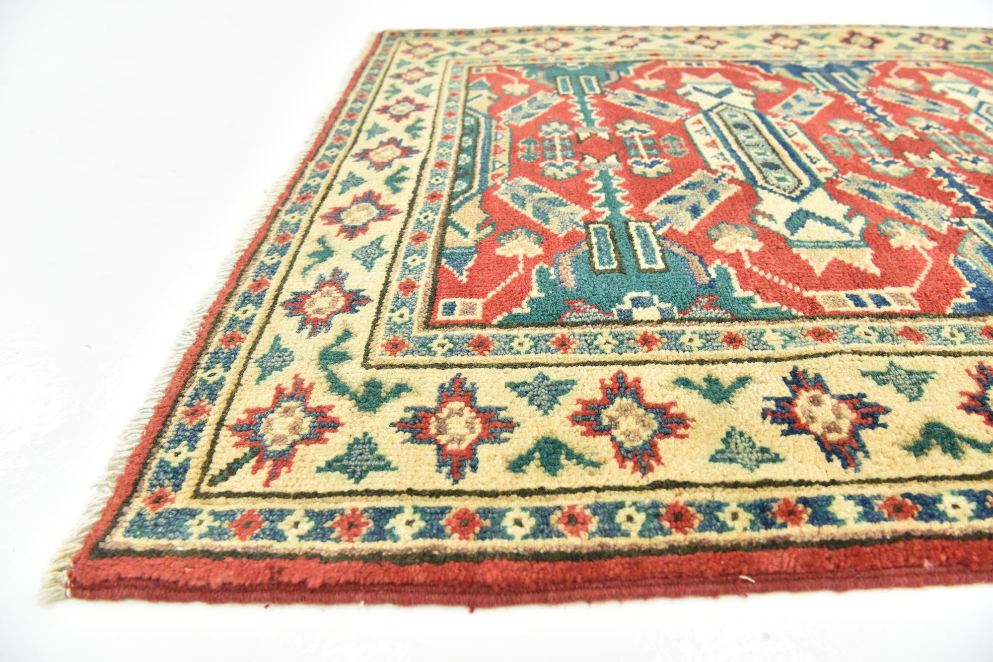 3' x 3' 10 Hand Knotted Kazak Rug
