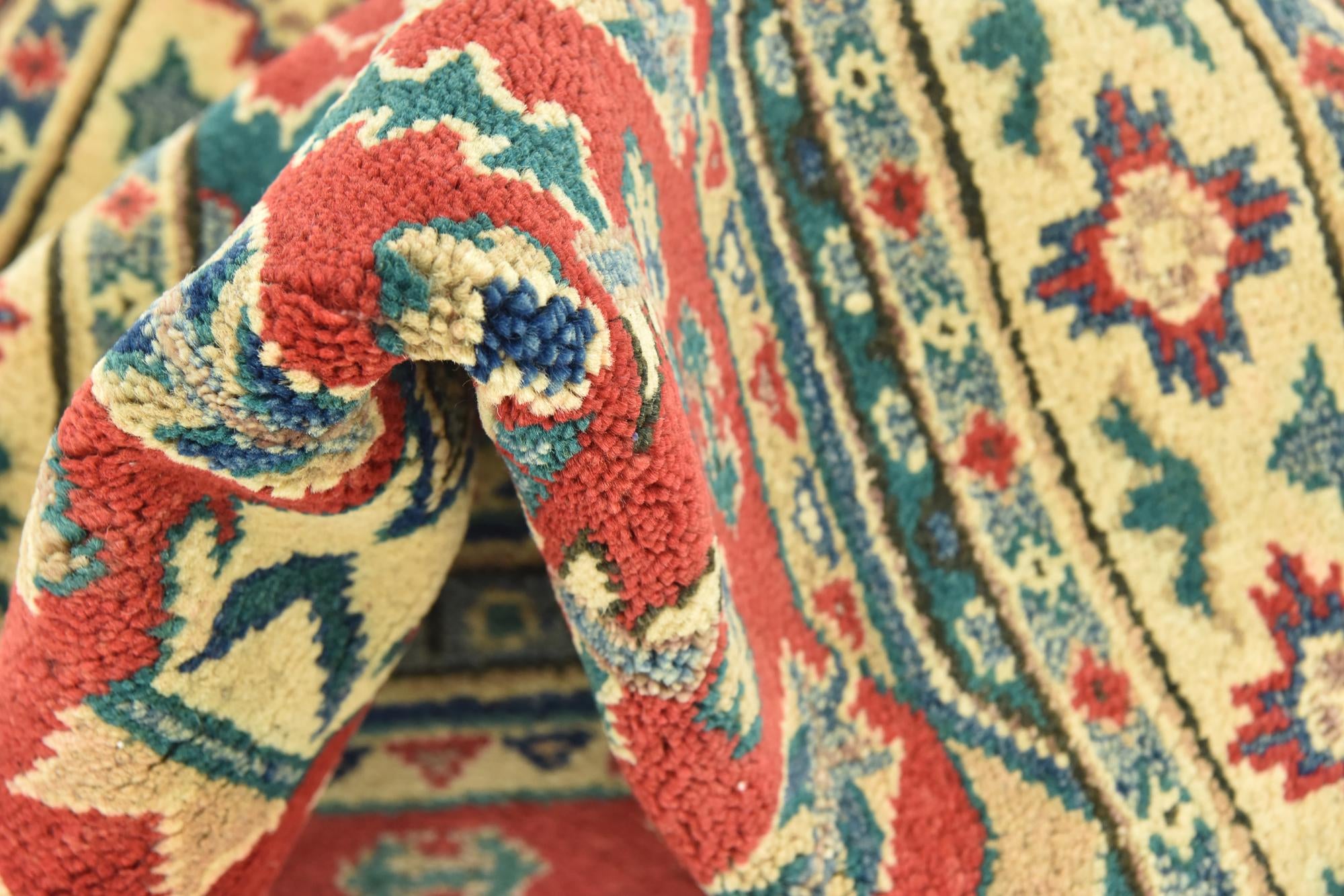 3' x 3' 10 Hand Knotted Kazak Rug
