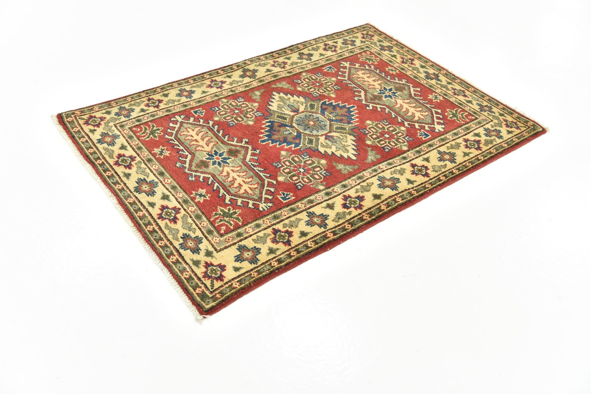 2' 9 x 4' Hand Knotted Kazak Rug