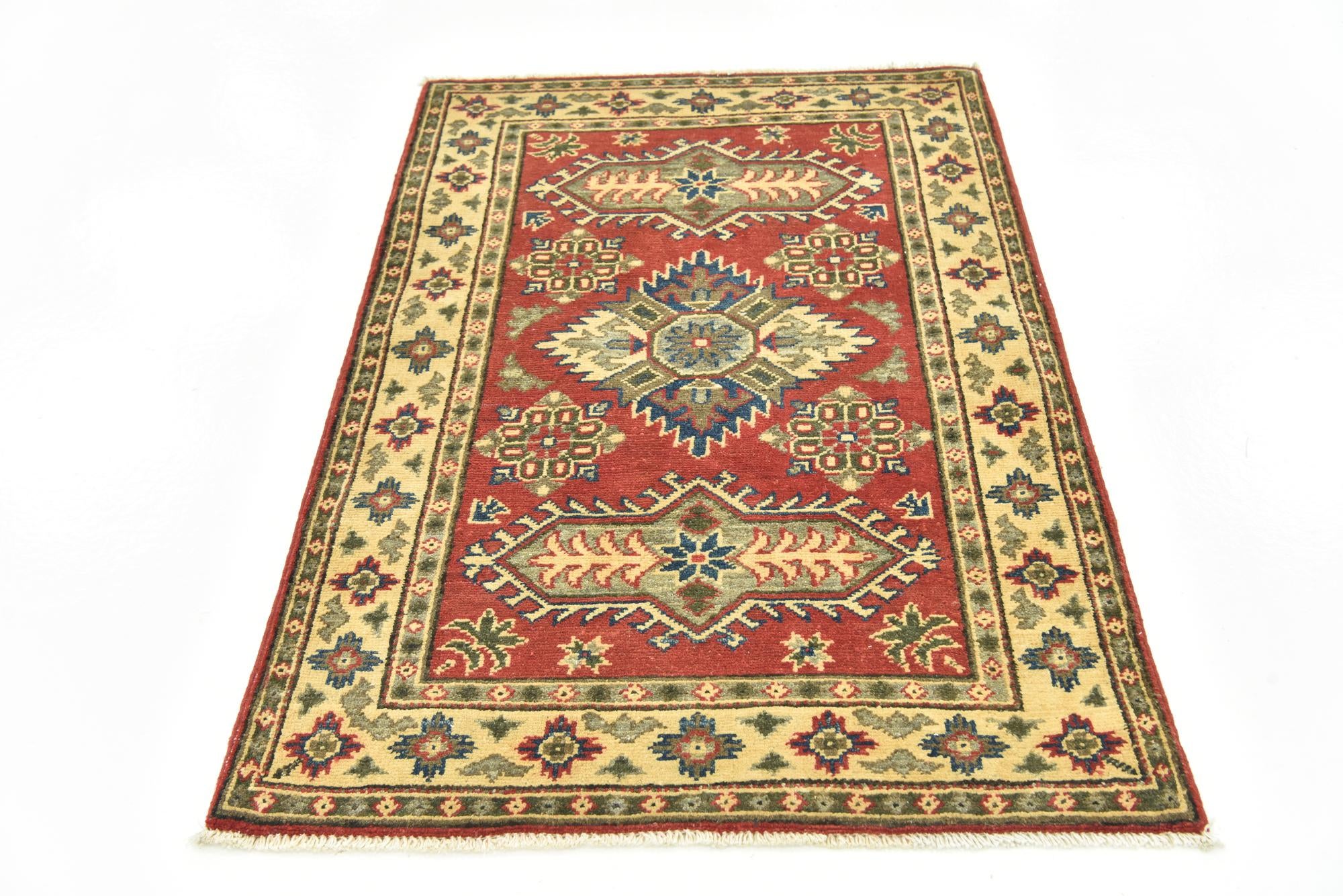2' 9 x 4' Hand Knotted Kazak Rug