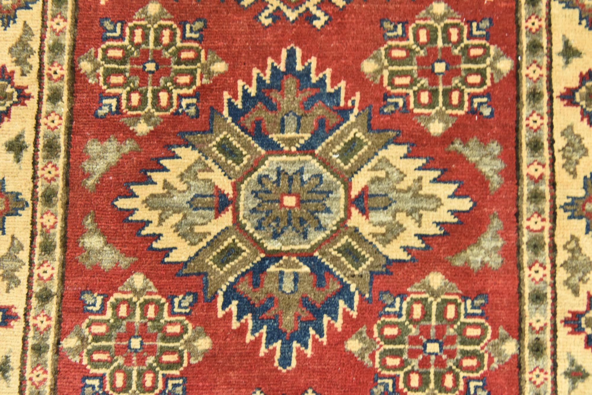 2' 9 x 4' Hand Knotted Kazak Rug
