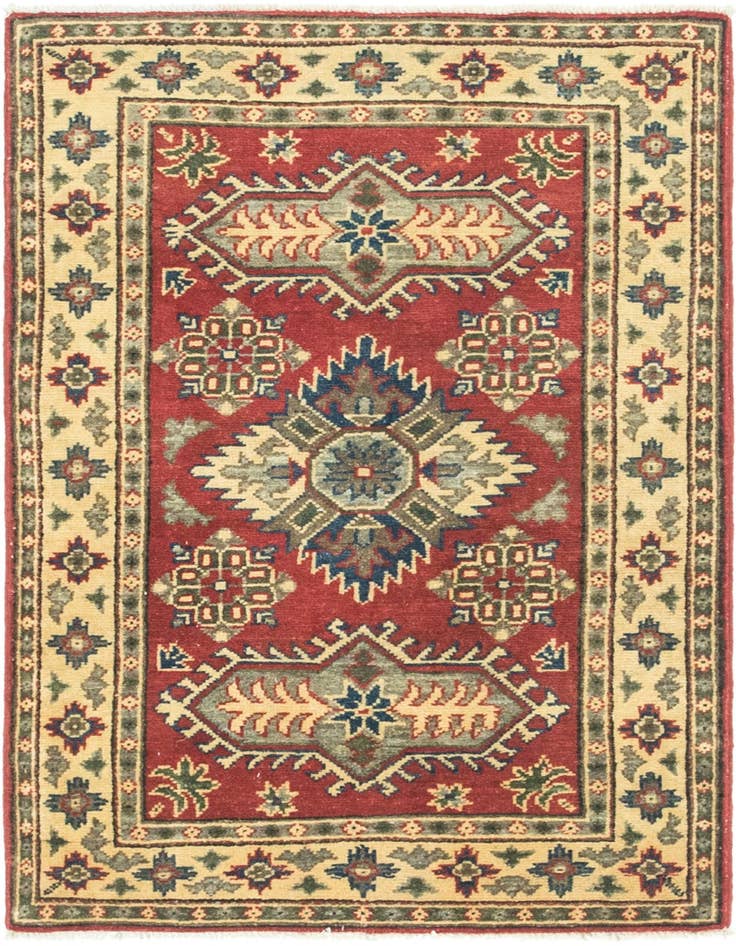 Detail image of 2' 9 x 4' Hand Knotted Kazak Rug