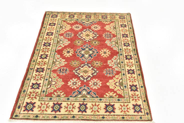 Detail image of 2' 10 x 4' Hand Knotted Kazak Rug