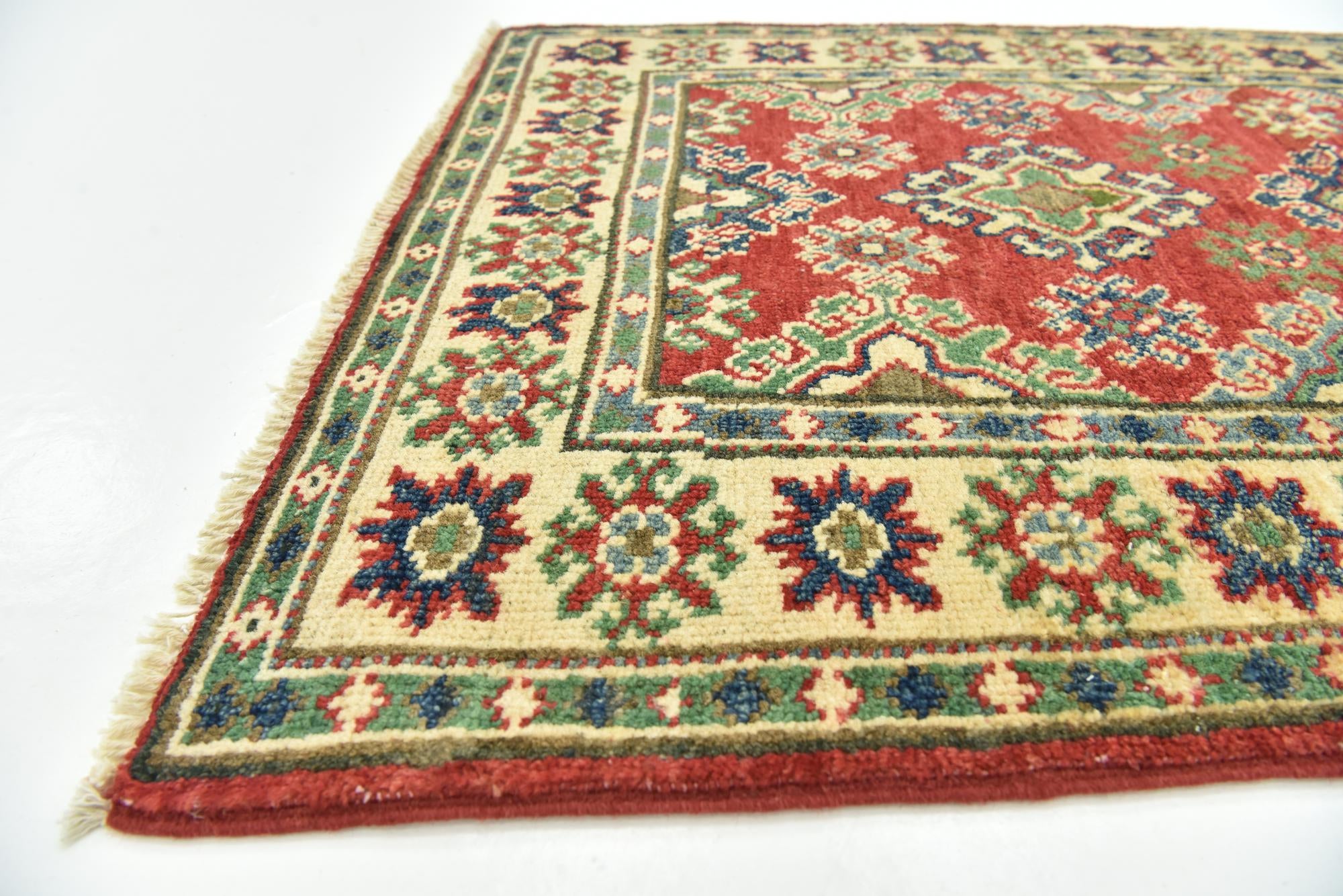 2' 6 x 4' 3 Hand Knotted Kazak Rug