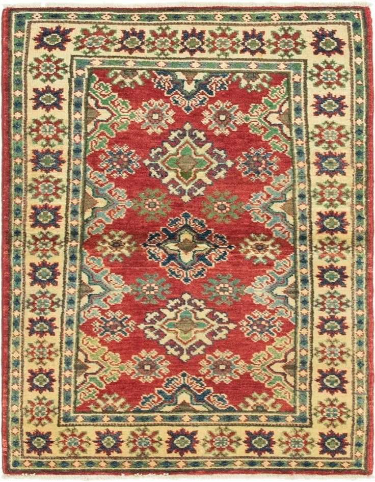 Detail image of 2' 6 x 4' 3 Hand Knotted Kazak Rug