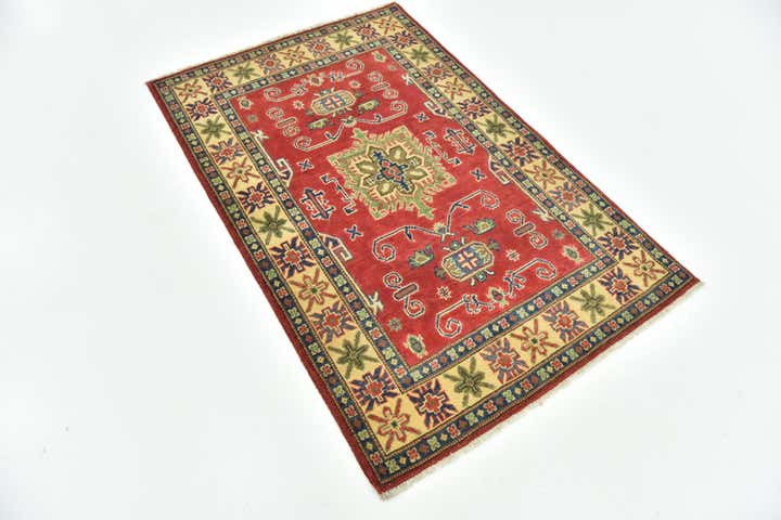 3' 4 x 5' Hand Knotted Kazak Rug