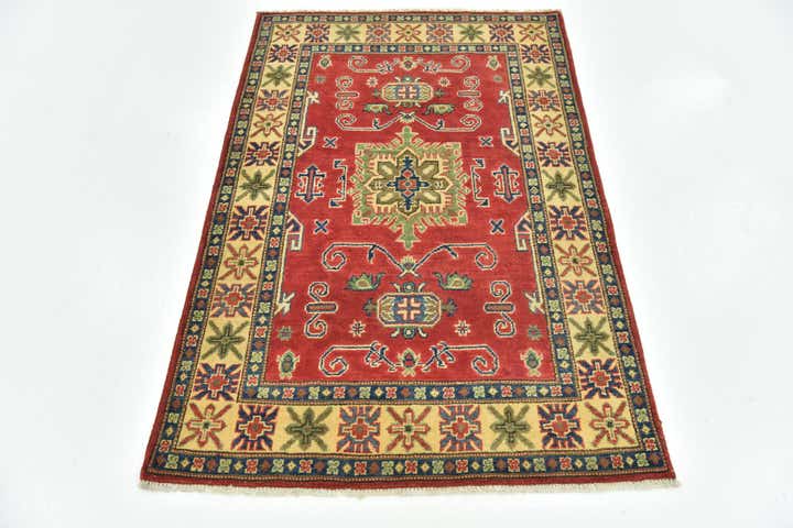 3' 4 x 5' Hand Knotted Kazak Rug