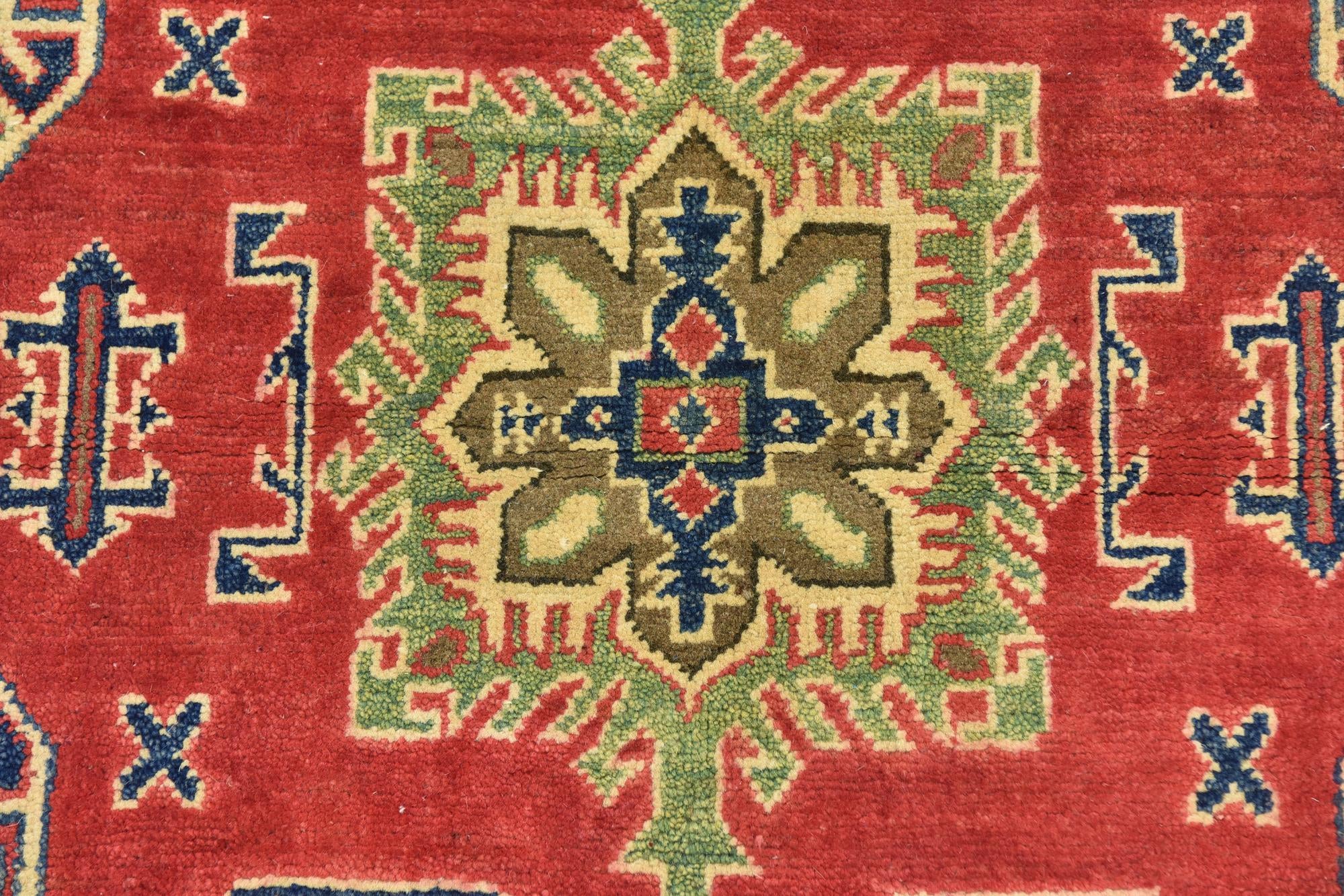 3' 4 x 5' Hand Knotted Kazak Rug