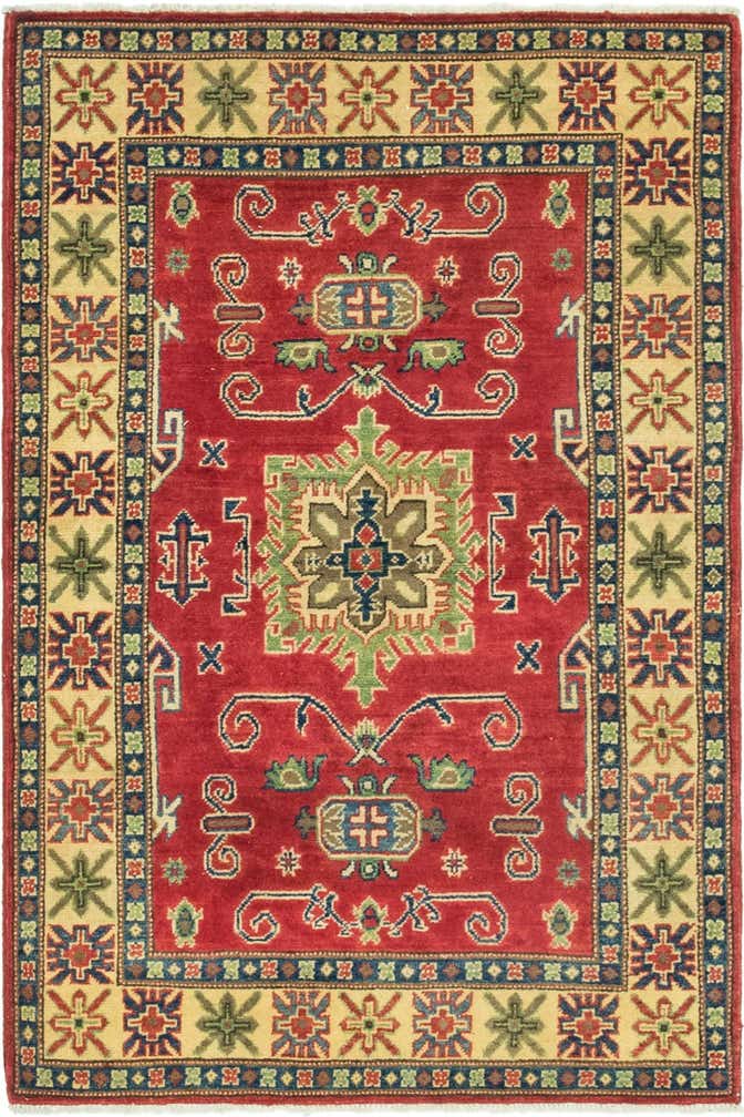 3' 4 x 5' Hand Knotted Kazak Rug