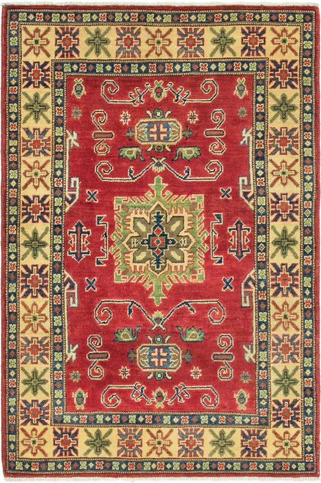 Detail image of 3' 4 x 5' Hand Knotted Kazak Rug
