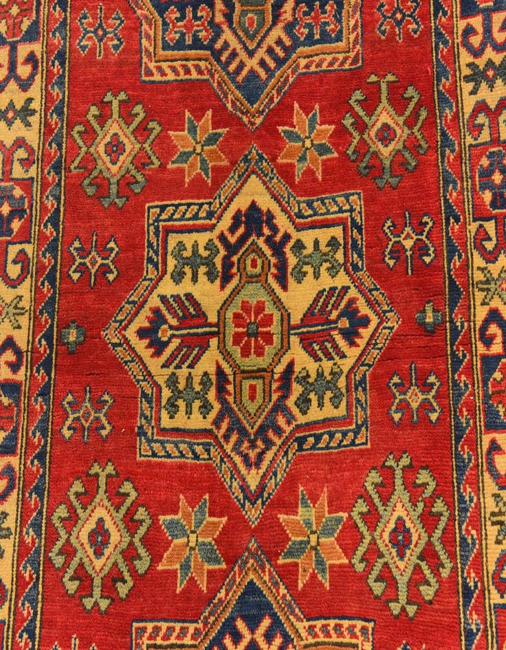 Detail image of 3' 5 x 4' 10  Hand Knotted Kazak Rug