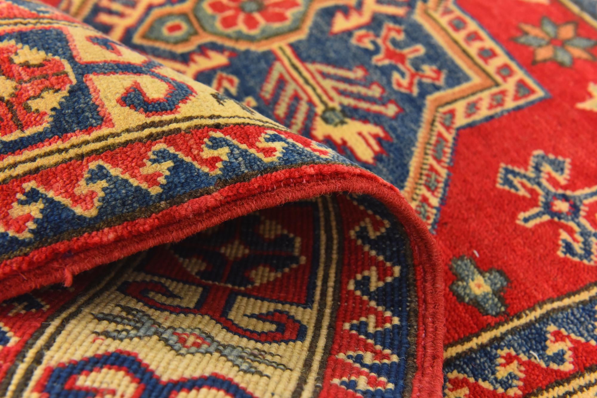 3' 5 x 4' 10 Hand Knotted Kazak Rug