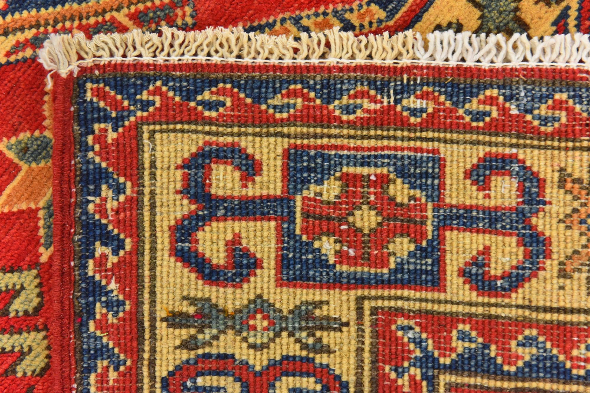3' 5 x 4' 10 Hand Knotted Kazak Rug