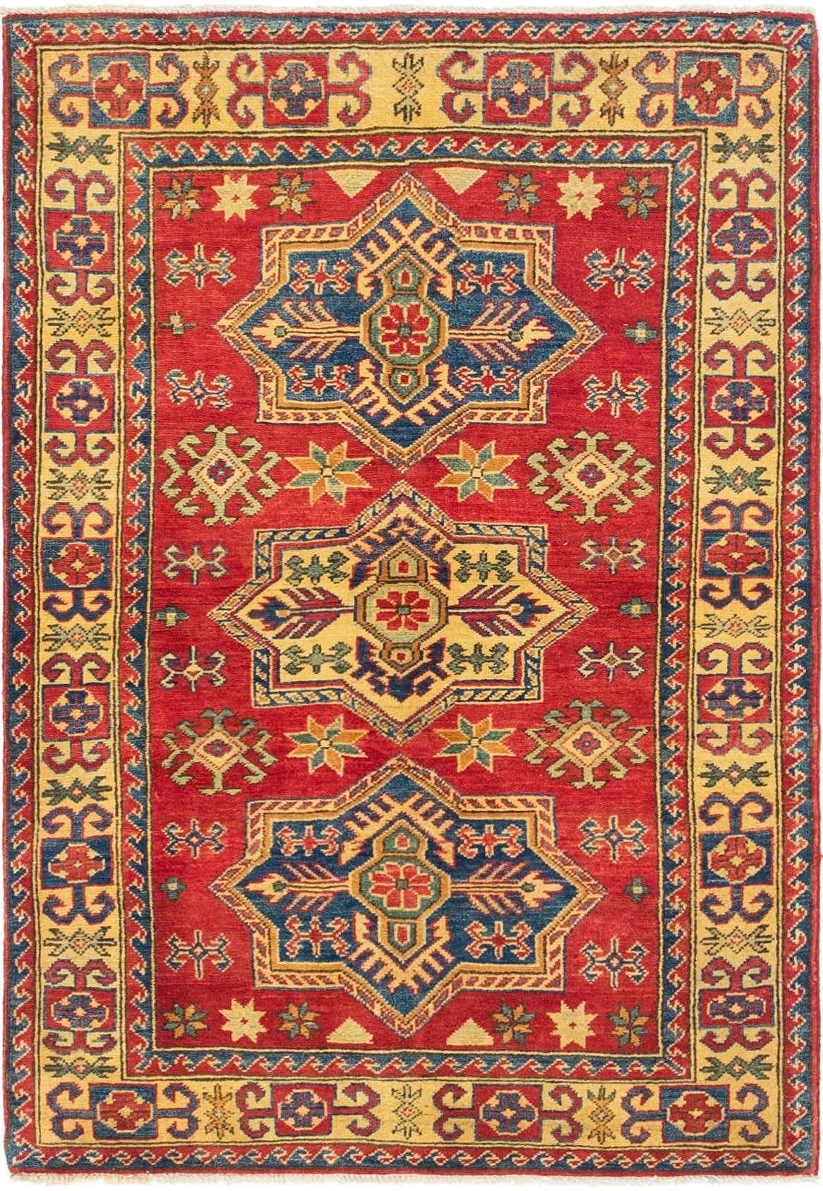 3' 5 x 4' 10 Hand Knotted Kazak Rug