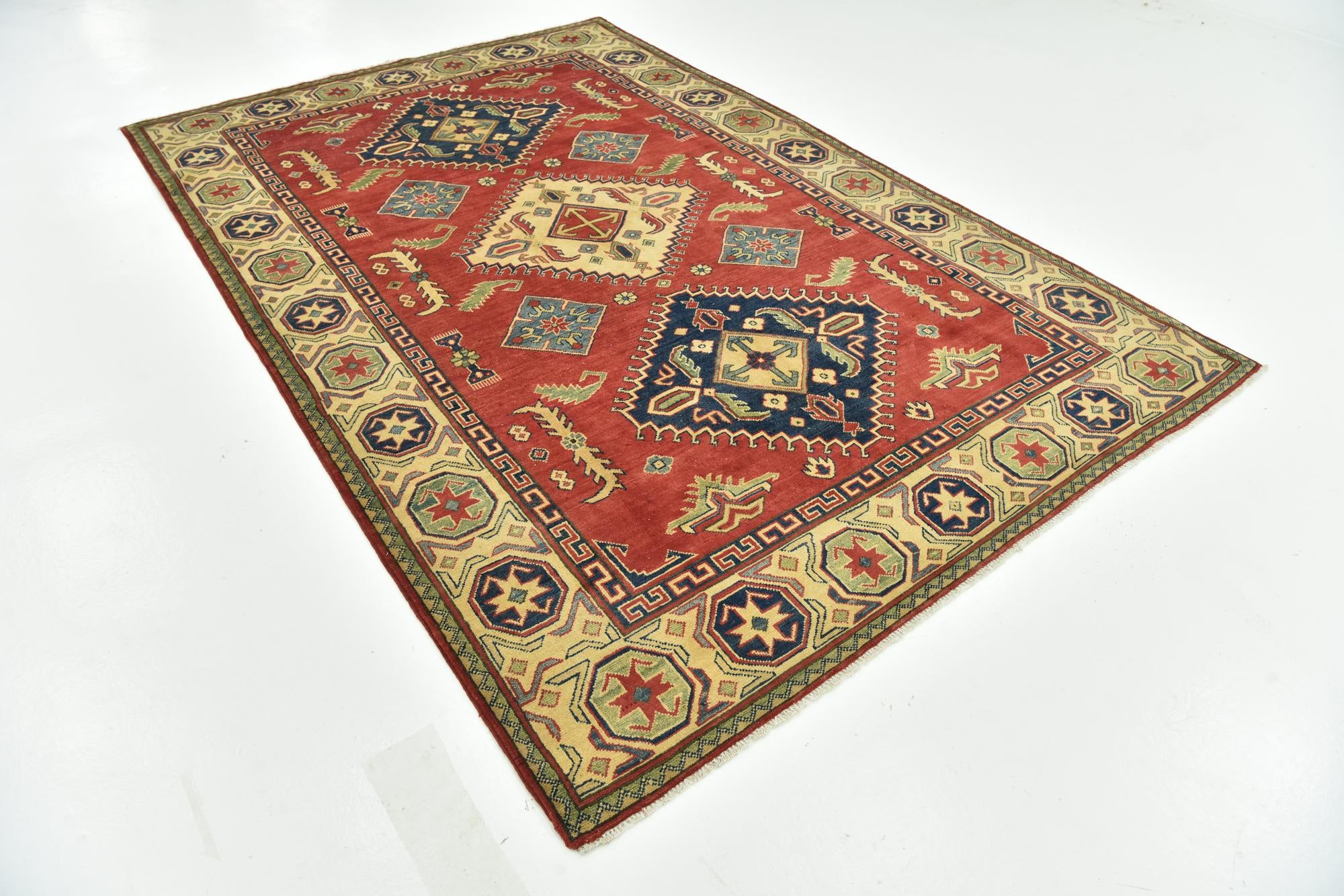 205cm x 305cm anudado a mano Kazak Alfombra