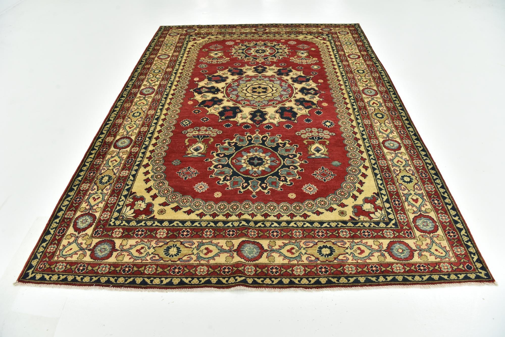 6' 10 x 9' 8 Hand Knotted Kazak Rug