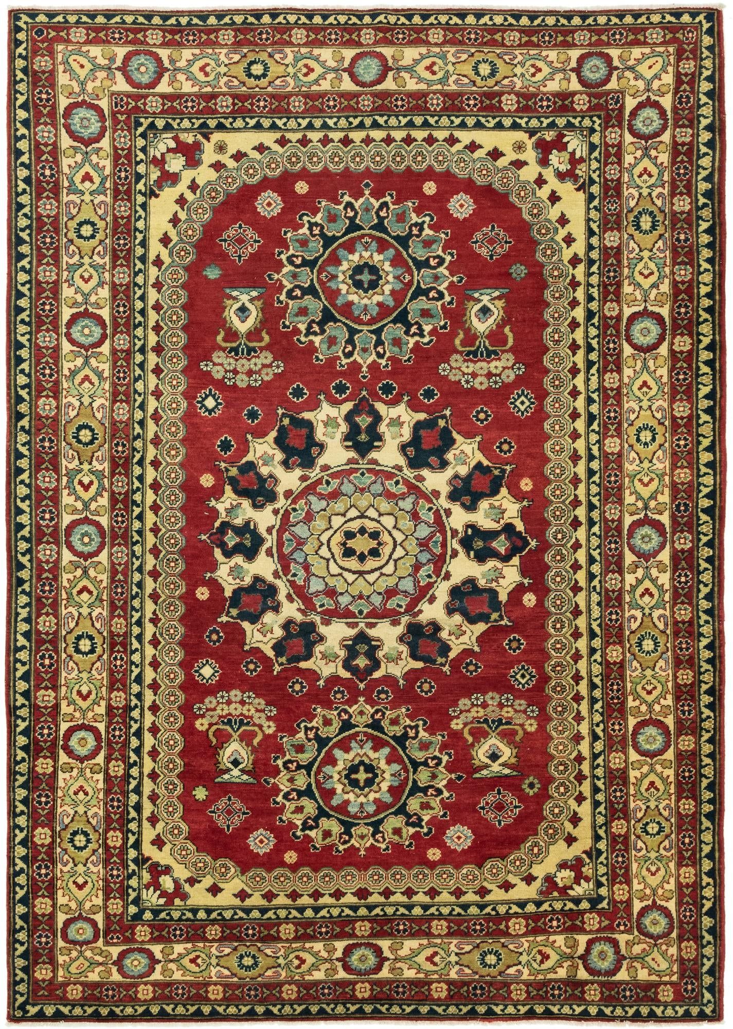 6' 10 x 9' 8 Hand Knotted Kazak Rug