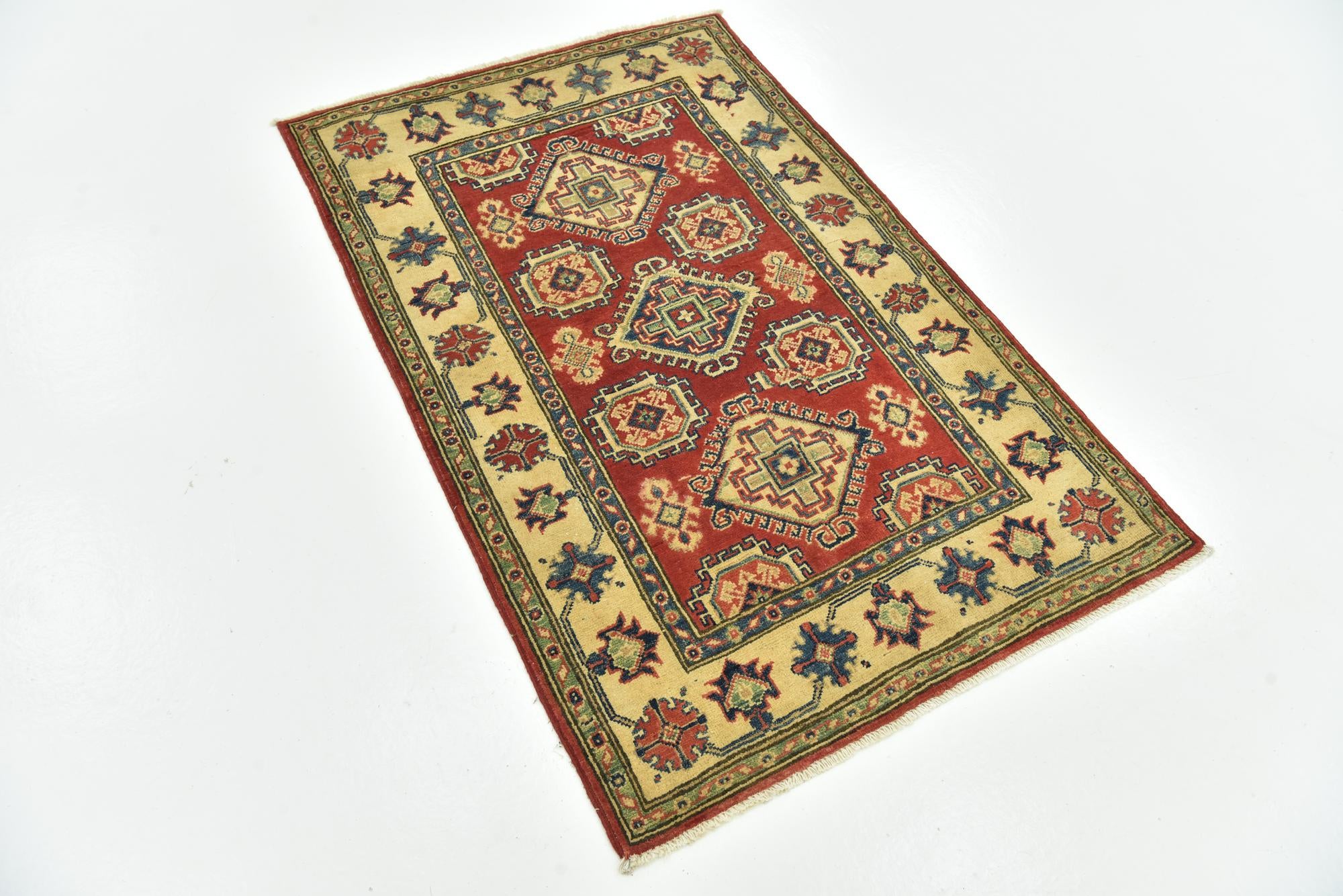 3' 2 x 5' Hand Knotted Kazak Rug